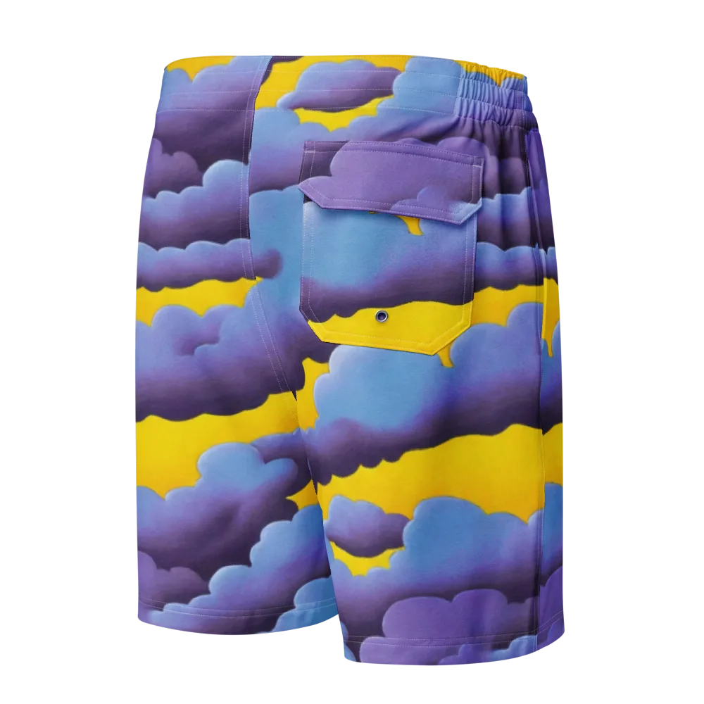 Electric Storm on Men's Board Shorts — Back