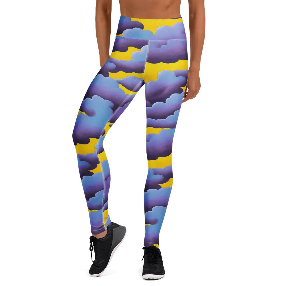 Electric Storm on Yoga Leggings — Front