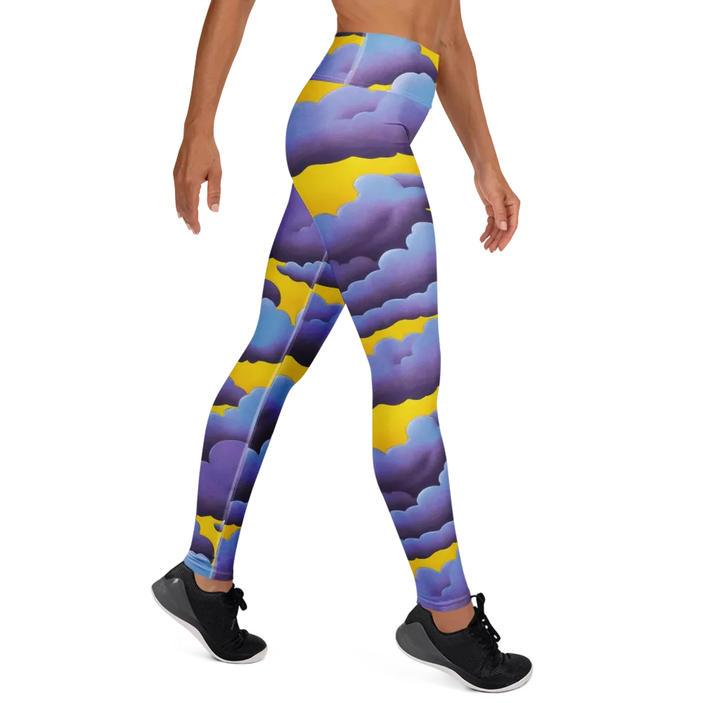 Electric Storm on Yoga Leggings — Right