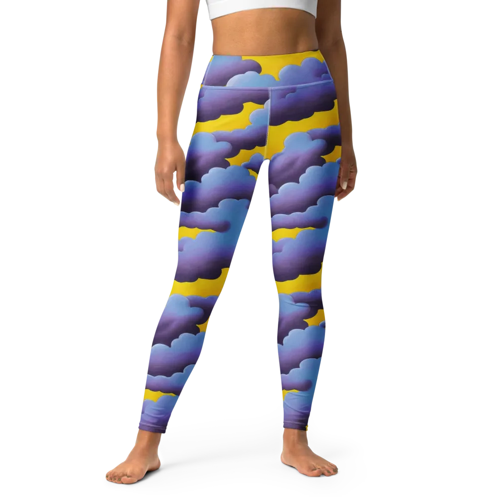 Electric Storm on Yoga Leggings — Front