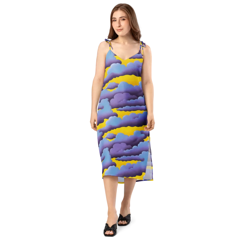 Electric Storm on Slip Dress — Front