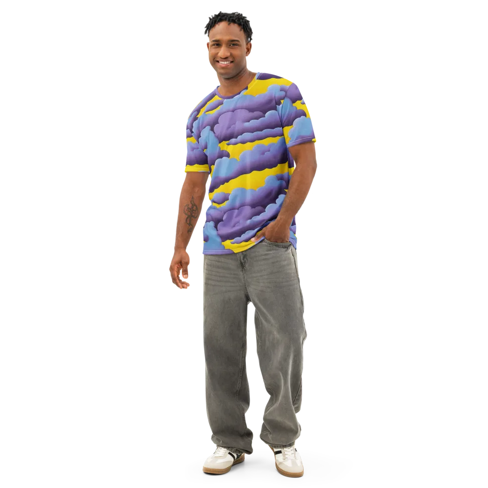 Electric Storm on Men's Cotton Crew Neck T-Shirt — Front