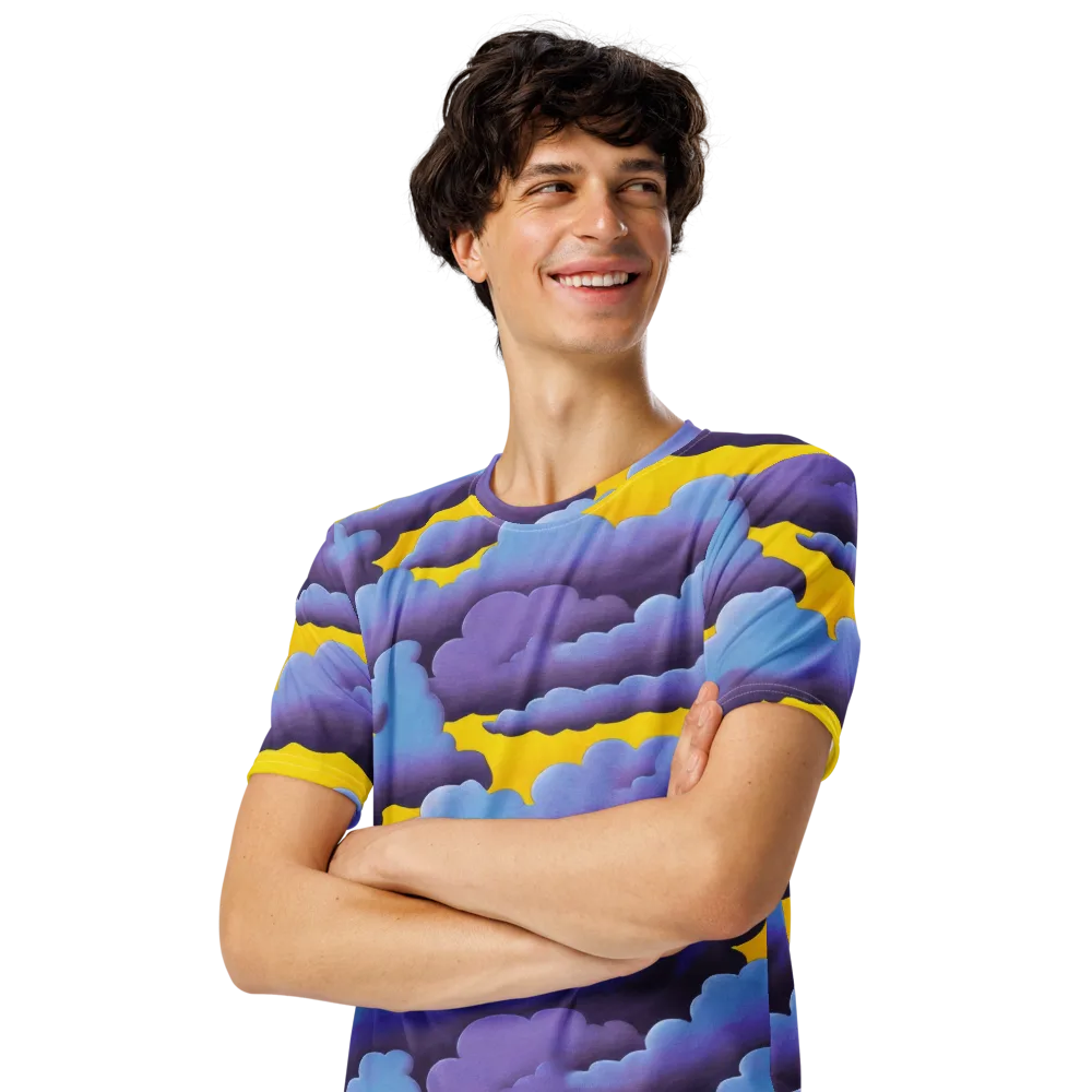 Electric Storm on Men's Crew Neck T-Shirt — Left Front