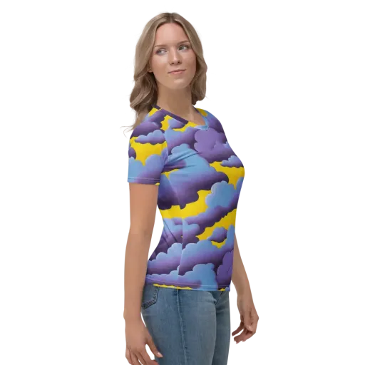 Electric Storm on a Women's Crew Neck T-Shirt