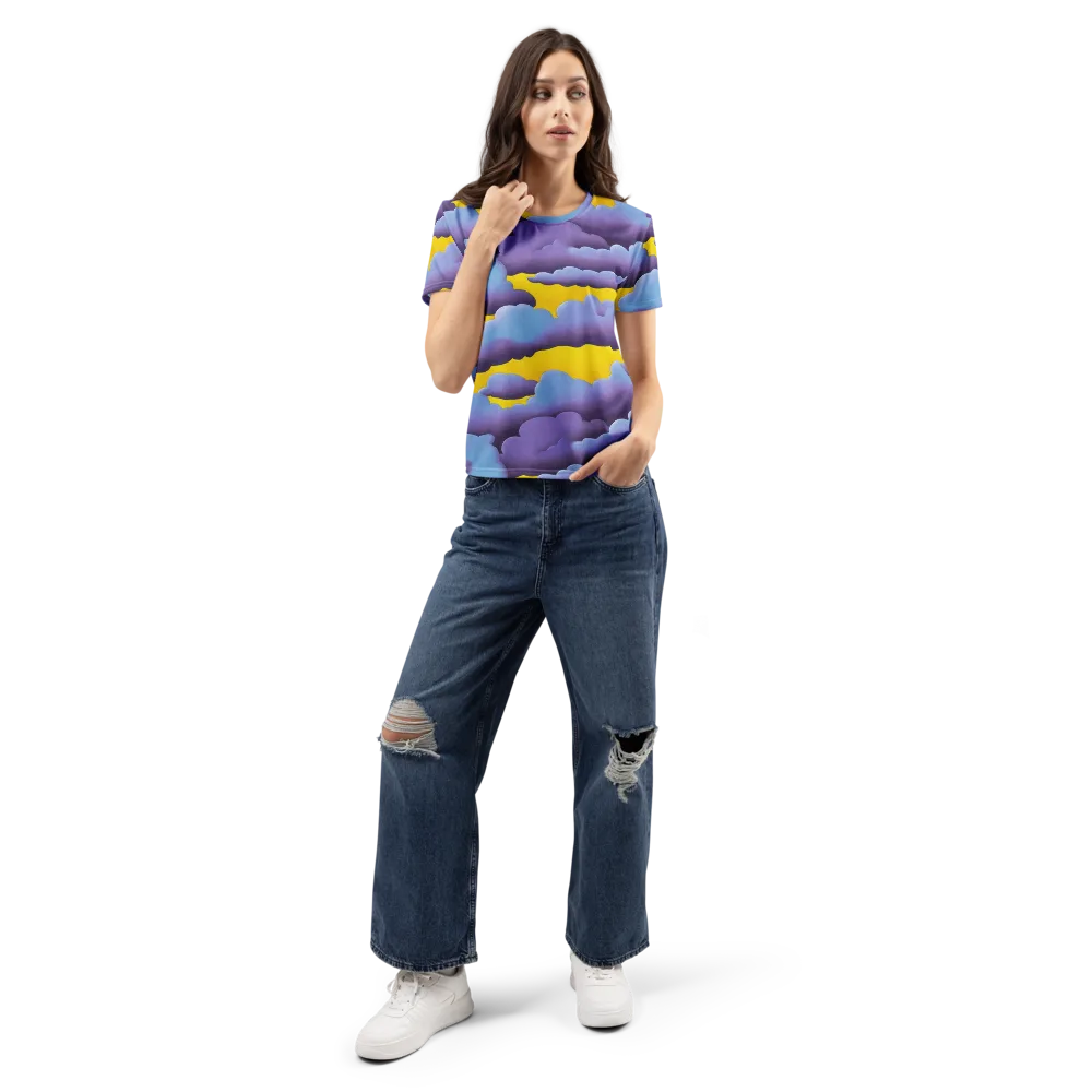 Electric Storm on Women's Crew Neck T-Shirt — Front