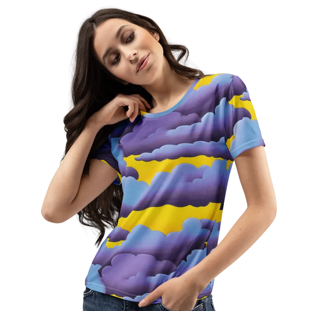 Electric Storm on Women's Crew Neck T-Shirt — Left Front