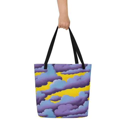 Electric Storm on a Large Tote Bag W/ Pocket
