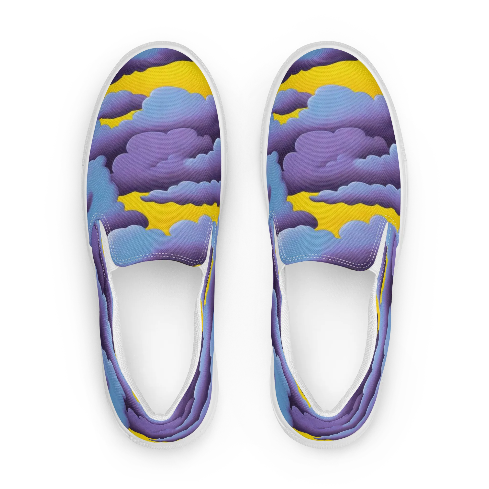 Electric Storm on Women's Slip-On Canvas Shoes — Front