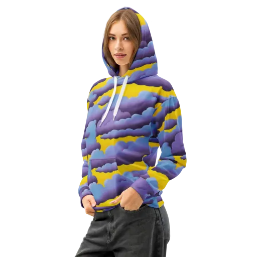 Electric Storm on a Cotton Hoodie