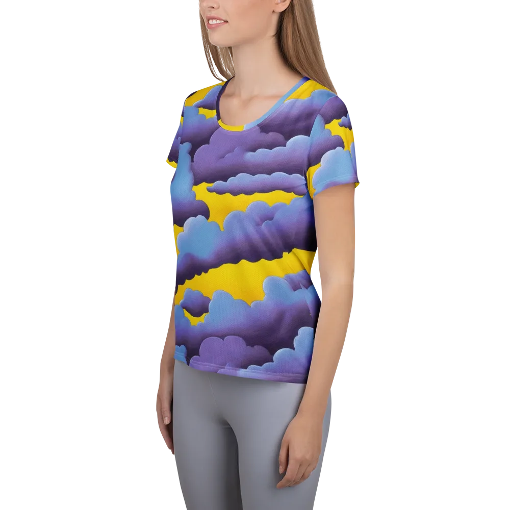 Electric Storm on Women's Athletic T-Shirt — Left