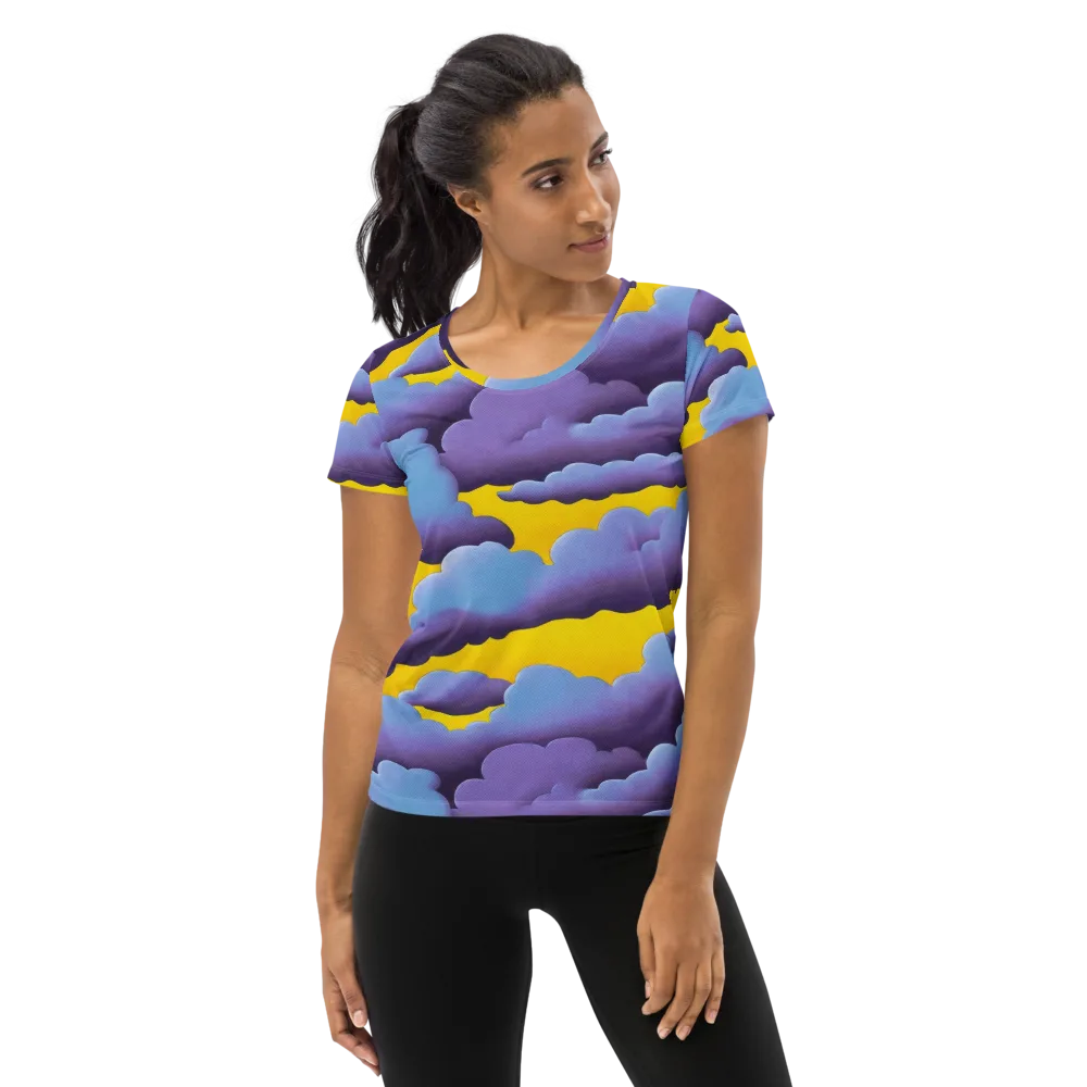 Electric Storm on Women's Athletic T-Shirt — Front