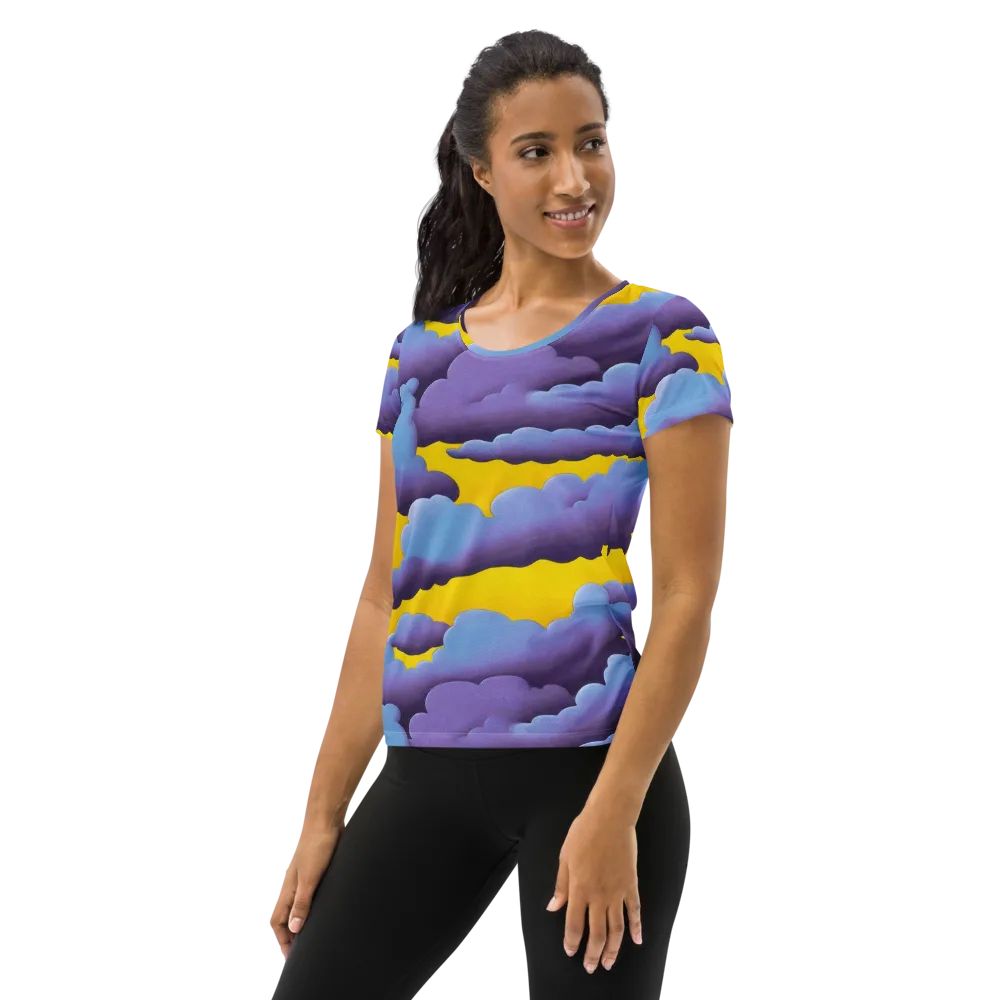 Electric Storm on Women's Athletic T-Shirt — Left