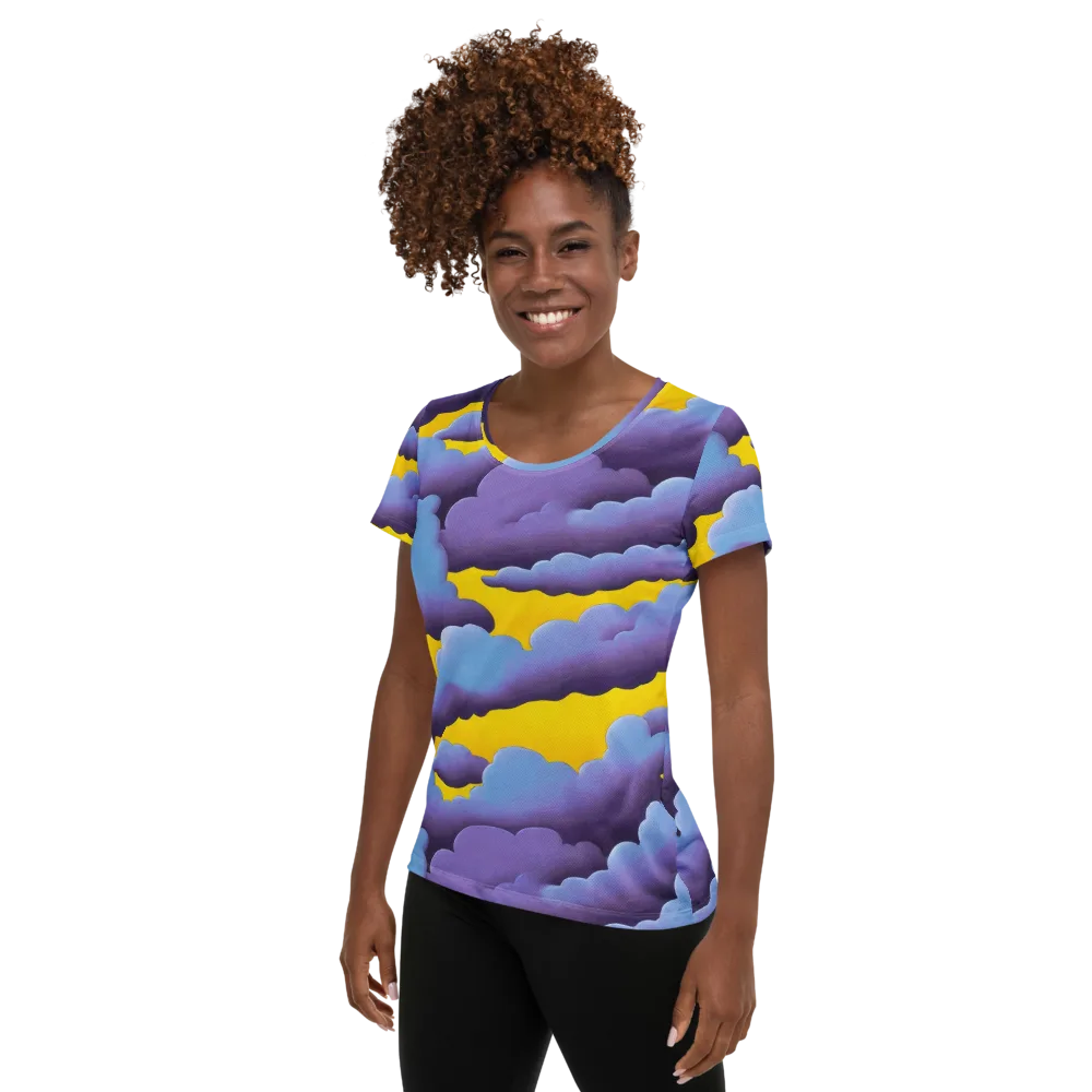 Electric Storm on Women's Athletic T-Shirt — Left