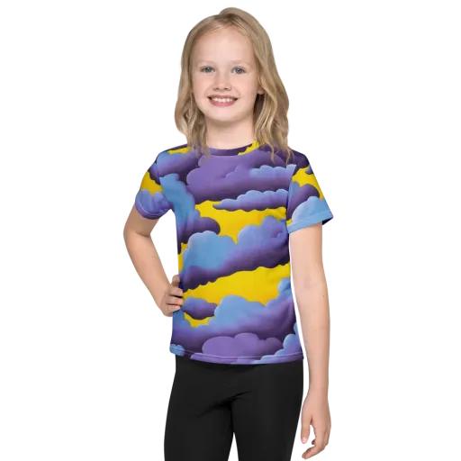 Electric Storm on a Kids Crew Neck T-Shirt