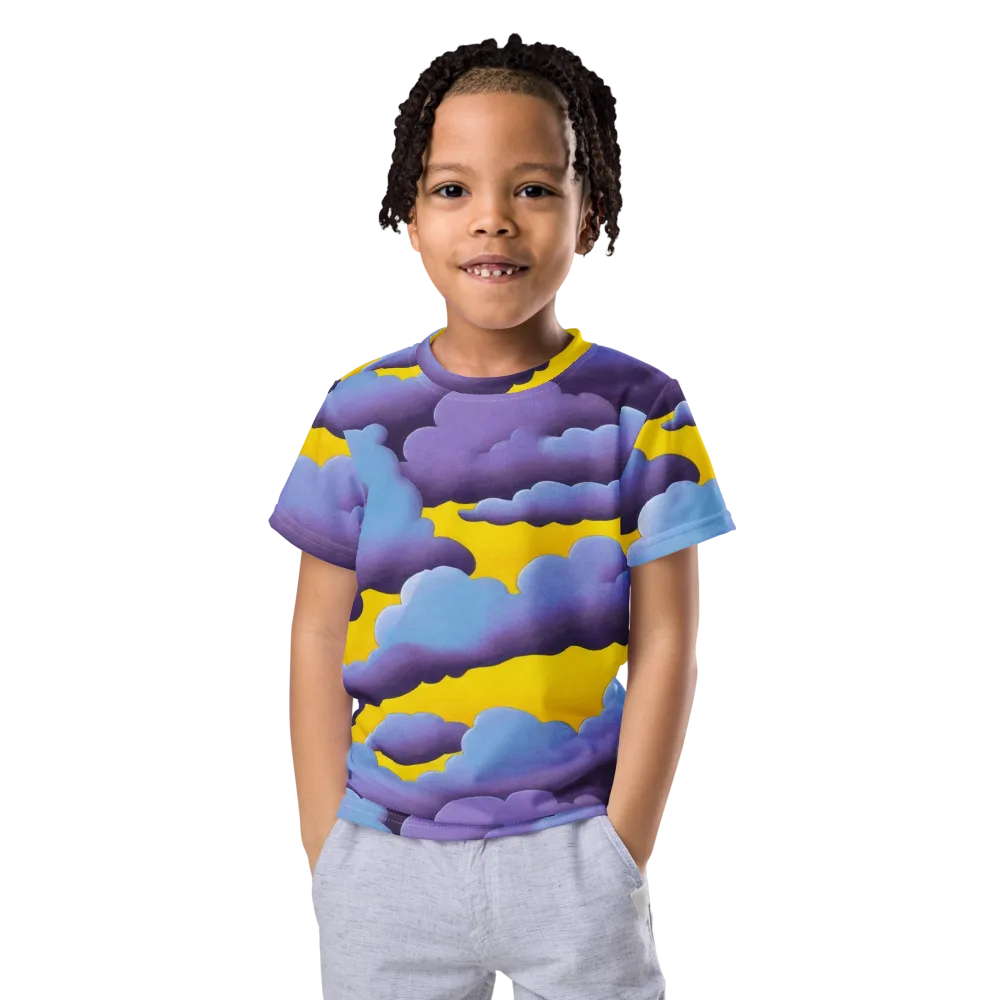 Electric Storm on Kids Crew Neck T-Shirt — Front