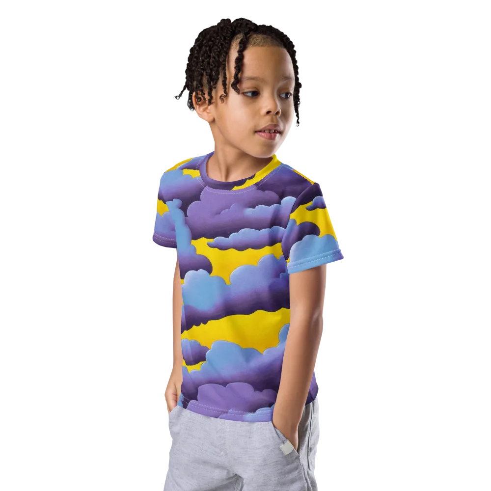 Electric Storm on Kids Crew Neck T-Shirt — Left Front