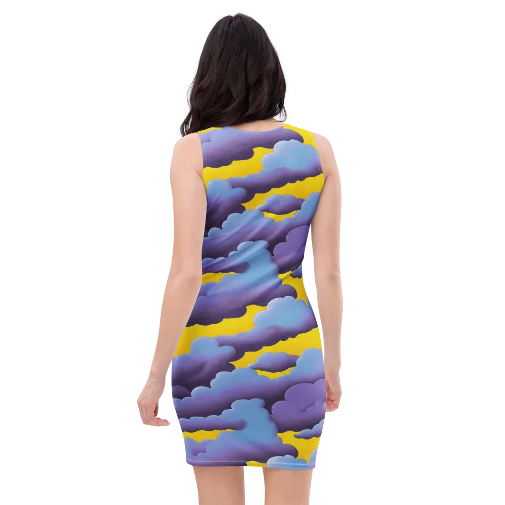 Electric Storm on Bodycon Dress — Back