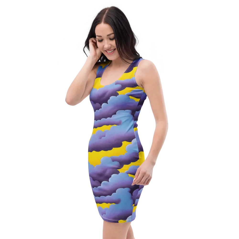 Electric Storm on Bodycon Dress — Left Front