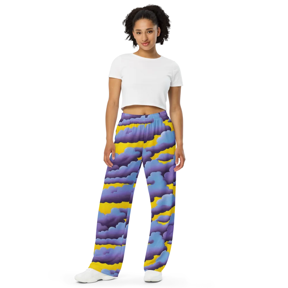Electric Storm on Wide-Leg Pants — Front