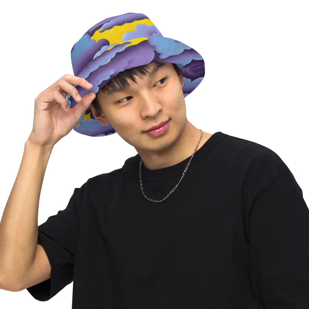 Electric Storm on Reversible Bucket Hat — Front Inside