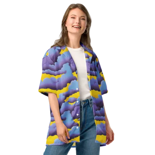 Electric Storm on a Button Shirt