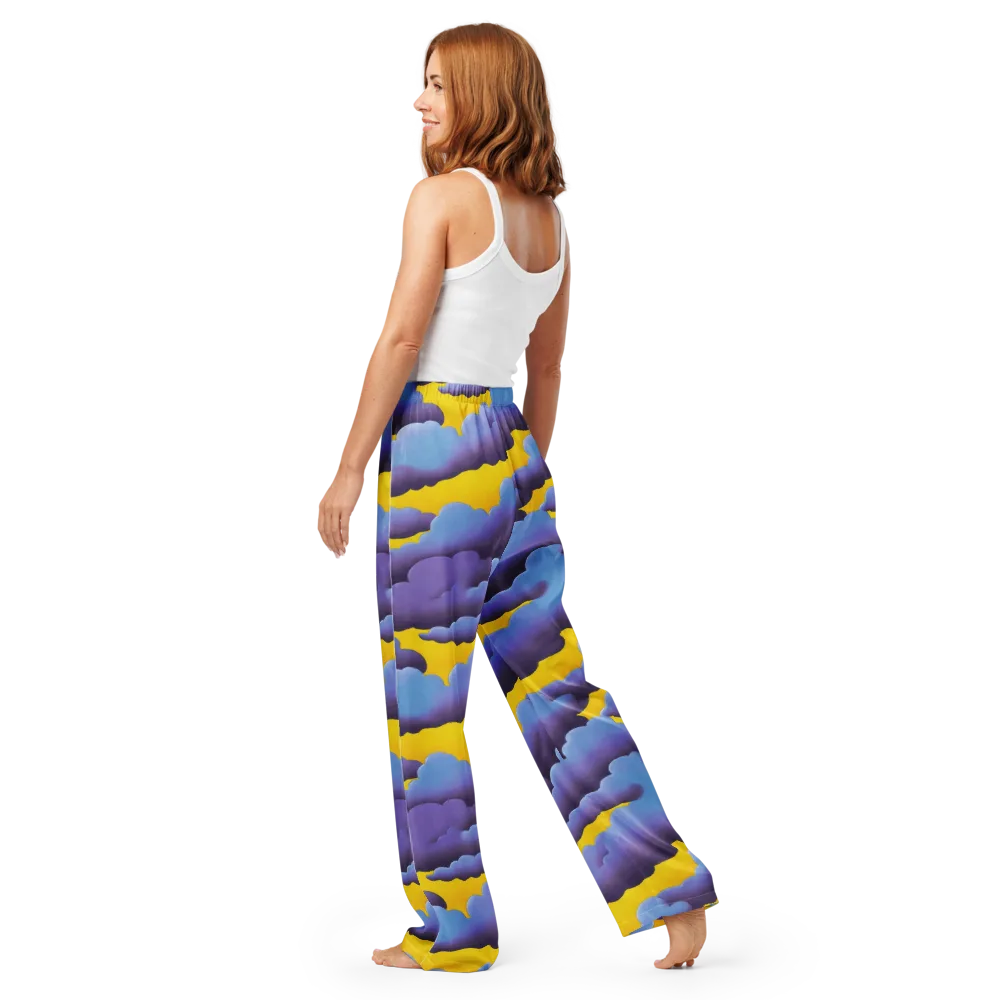 Electric Storm on Women's Pajama Pants — Back
