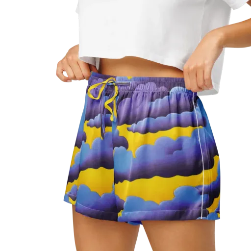 Electric Storm on a Women's Pajama Shorts