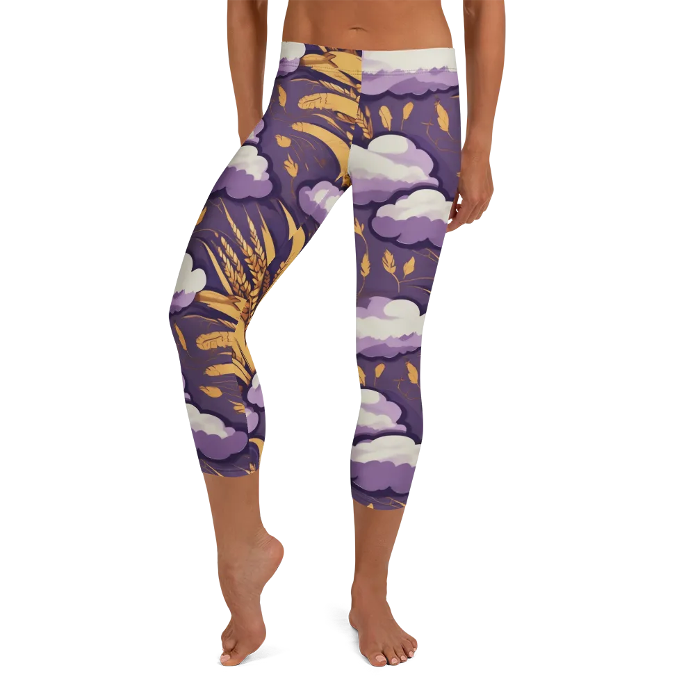 Harvest Moonlight on Capri Leggings — Front