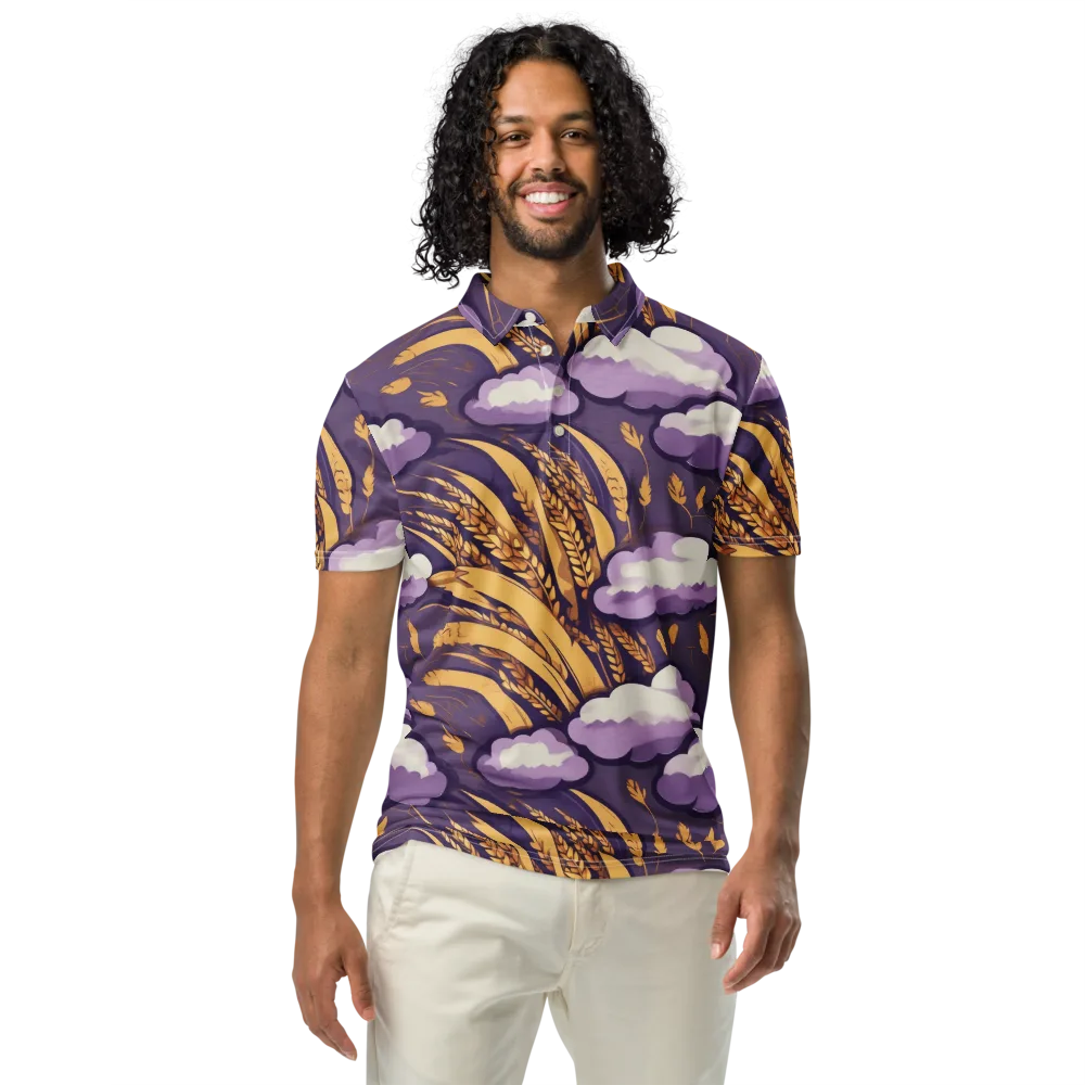 Harvest Moonlight on Men's Slim Fit Polo Shirt — Front
