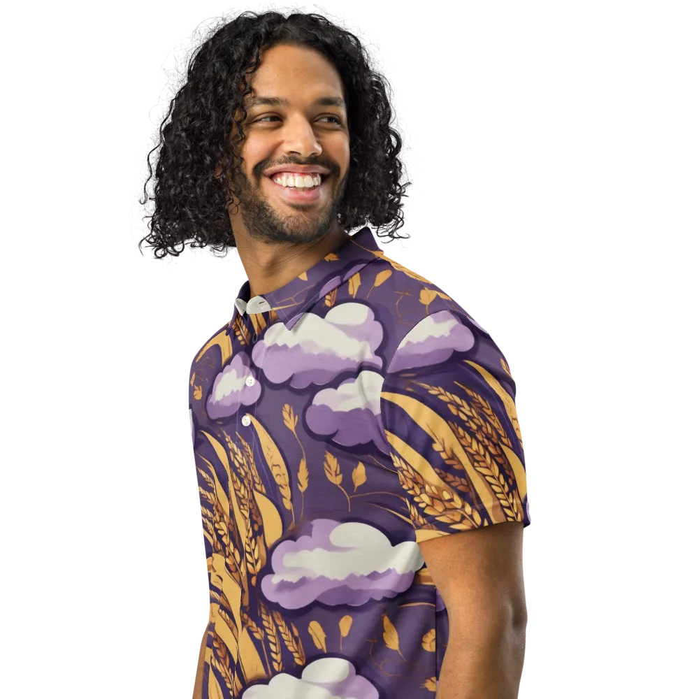 Harvest Moonlight on Men's Slim Fit Polo Shirt — Left Front