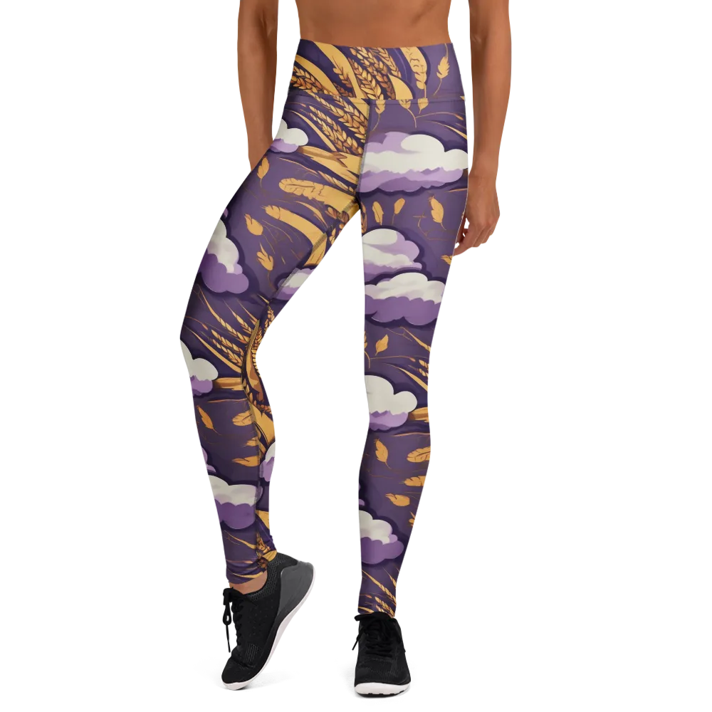 Harvest Moonlight on Yoga Leggings — Front
