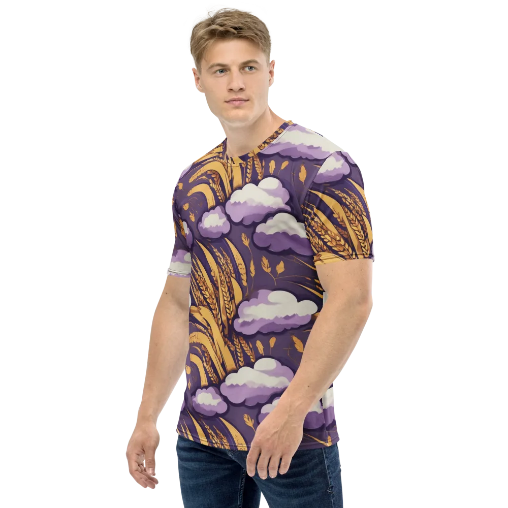 Harvest Moonlight on Men's Crew Neck T-Shirt — Left