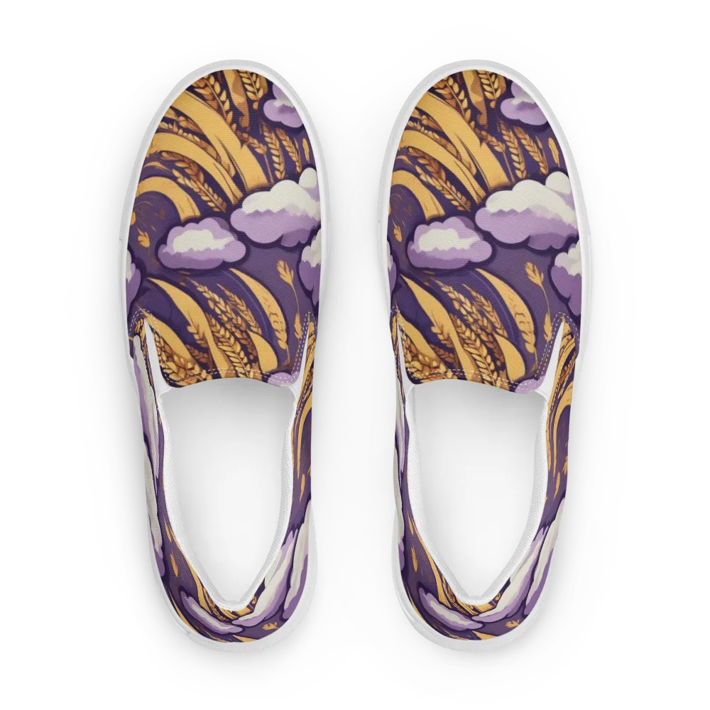 Harvest Moonlight on Men's Slip-On Canvas Shoes — Front