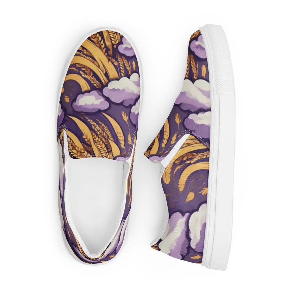 Harvest Moonlight on Men's Slip-On Canvas Shoes — Front