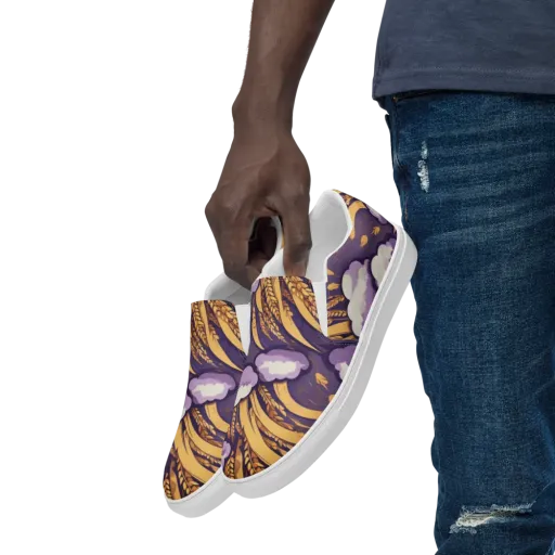Harvest Moonlight on a Men's Slip-On Canvas Shoes