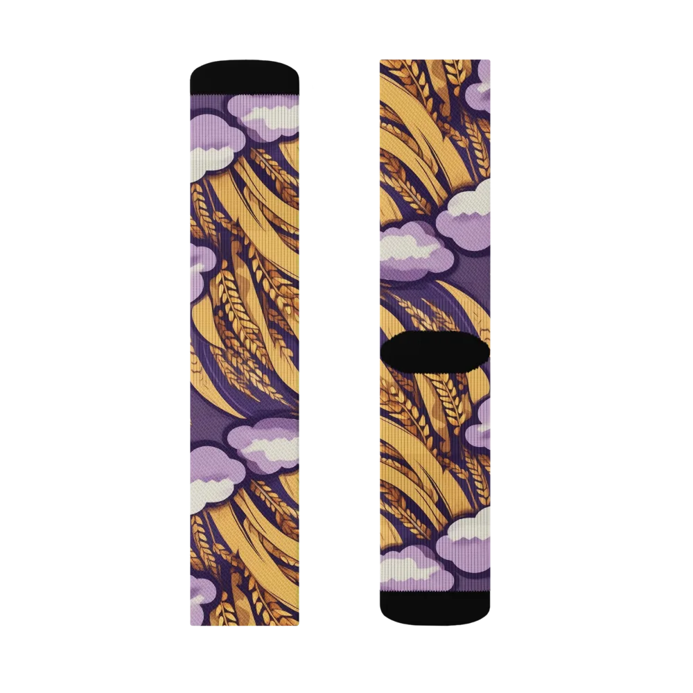 Harvest Moonlight on Socks — Right Sock