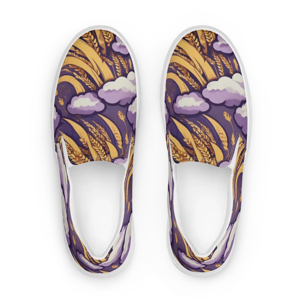 Harvest Moonlight on Women's Slip-On Canvas Shoes — Front