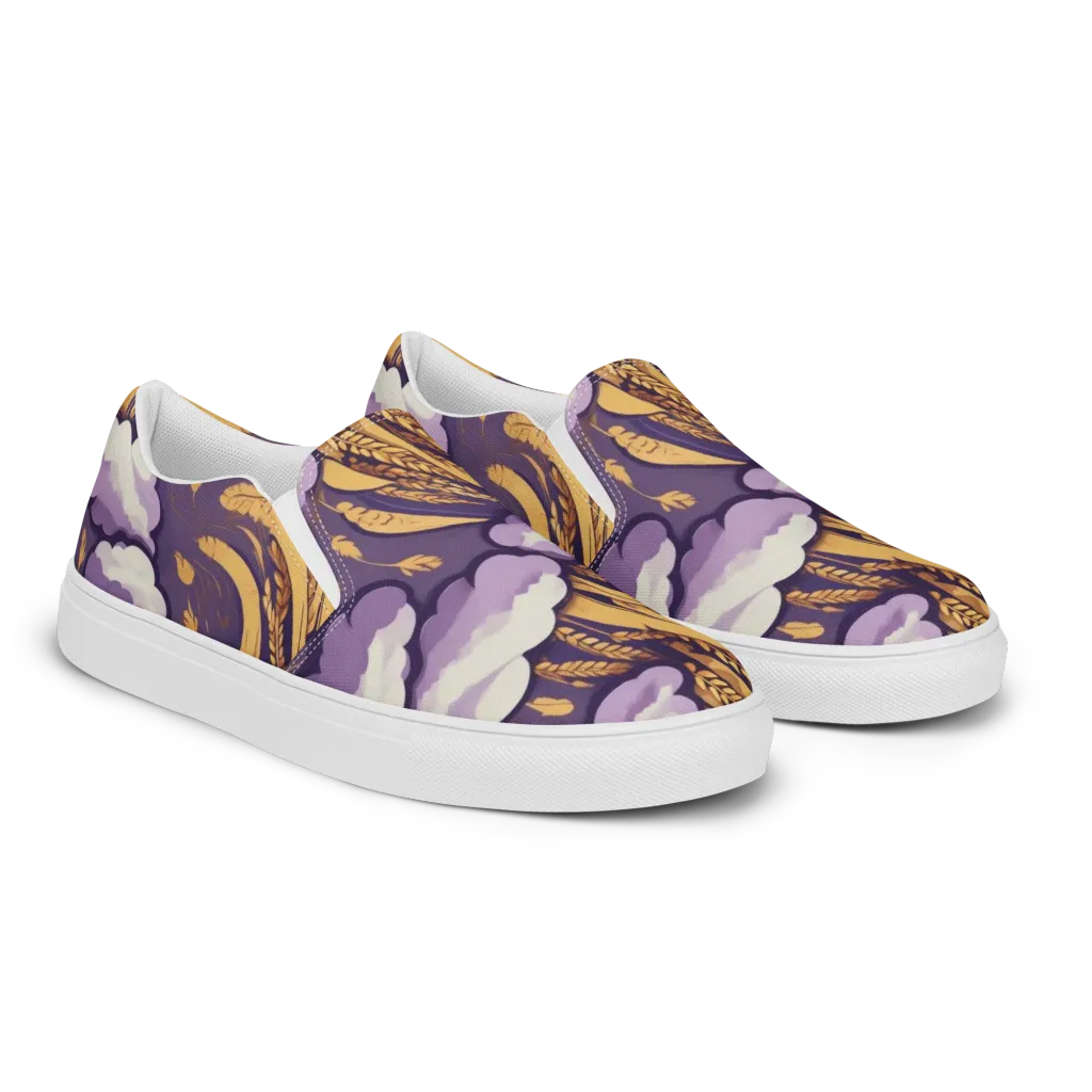 Harvest Moonlight on Women's Slip-On Canvas Shoes — Right Front