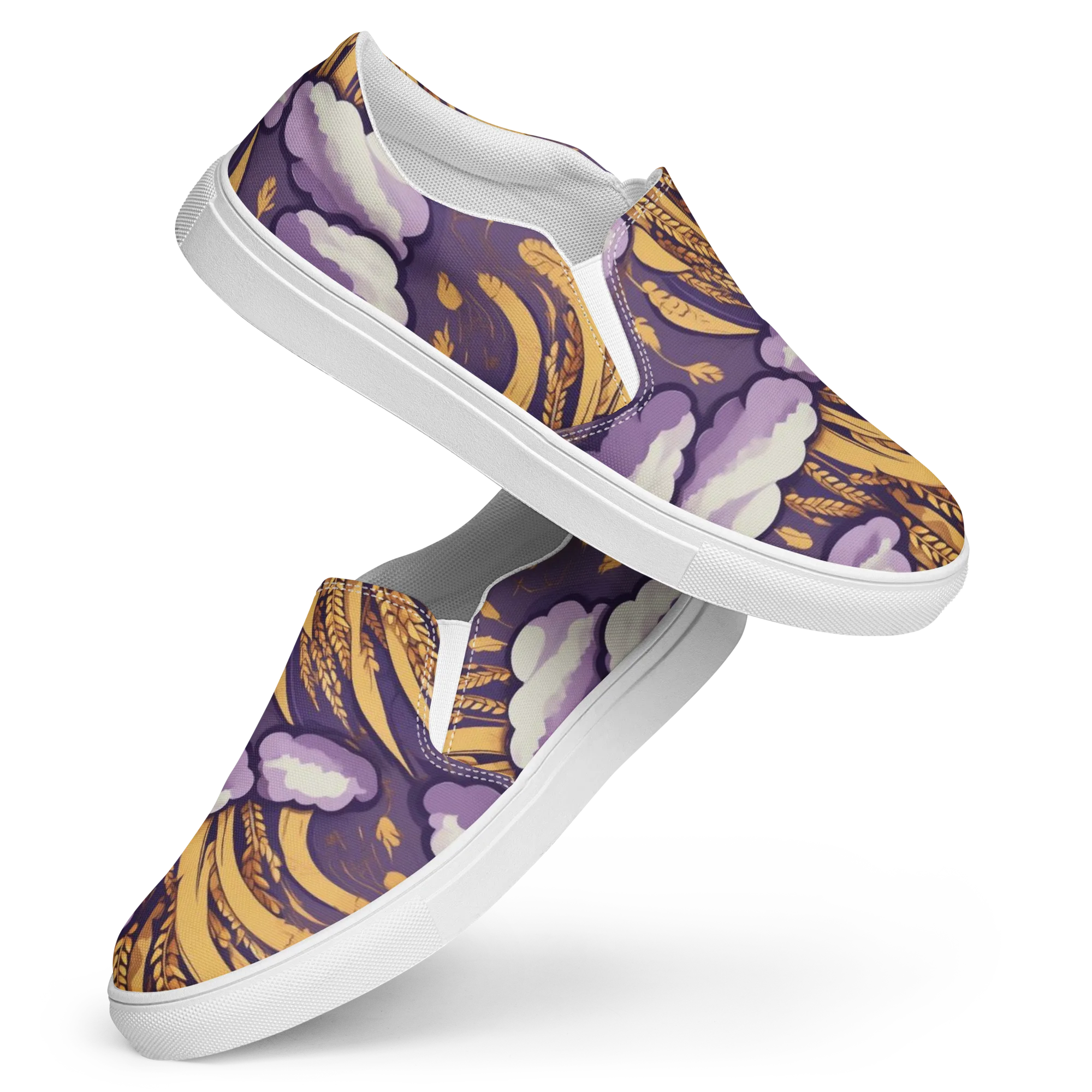 Harvest Moonlight on Women's Slip-On Canvas Shoes — Front