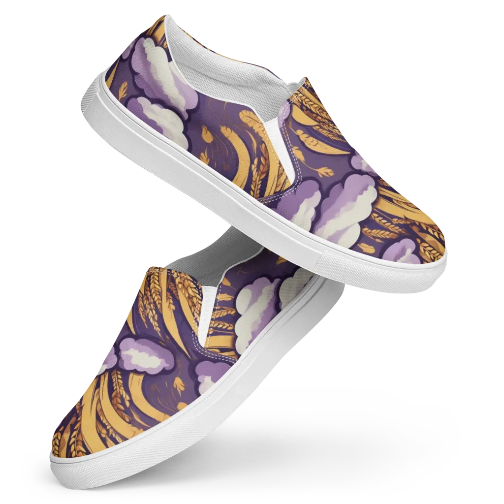 Harvest Moonlight on Women's Slip-On Canvas Shoes — Front