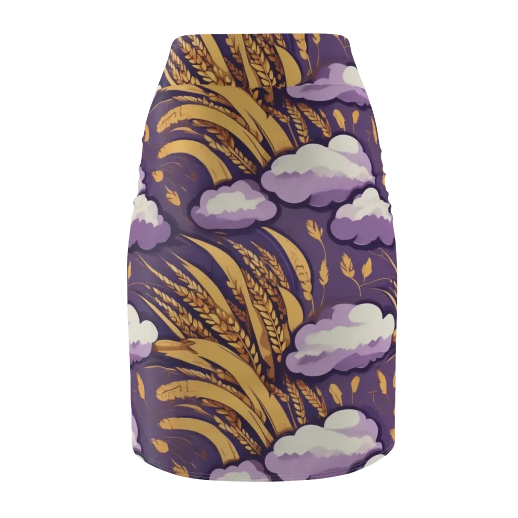 Harvest Moonlight on Pencil Skirt — Back