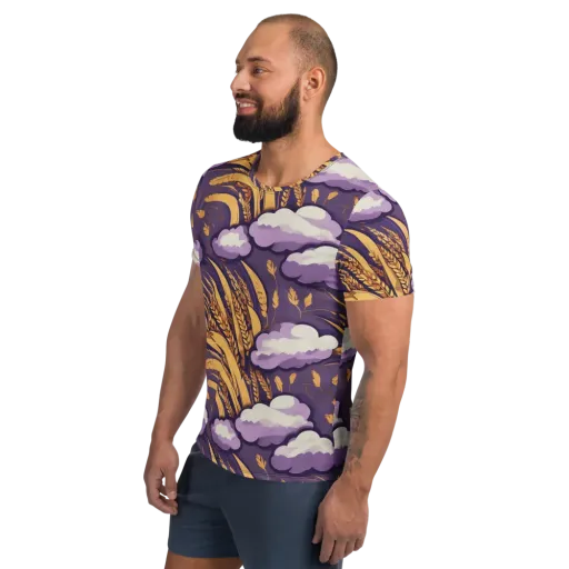 Harvest Moonlight on a Men's Athletic T-Shirt