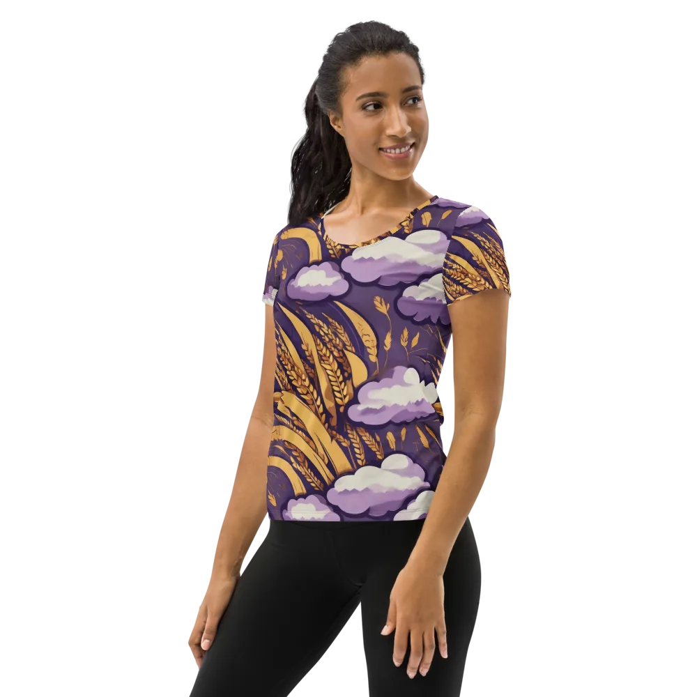 Harvest Moonlight on Women's Athletic T-Shirt — Left
