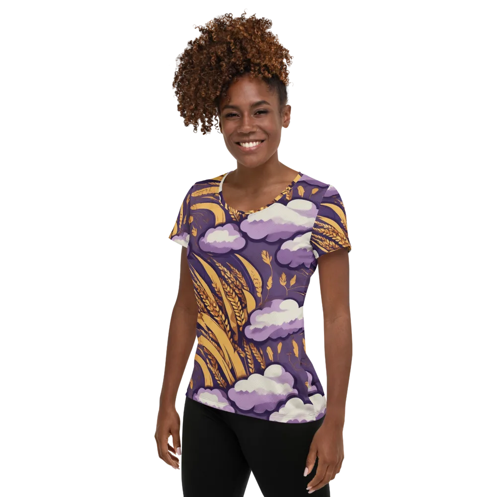 Harvest Moonlight on Women's Athletic T-Shirt — Left