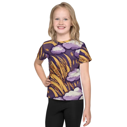 Harvest Moonlight on a Kids Crew Neck T-Shirt