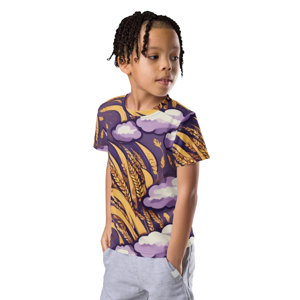 Harvest Moonlight on Kids Crew Neck T-Shirt — Left Front