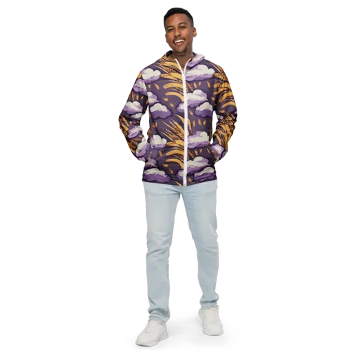 Harvest Moonlight on a Men's Windbreaker