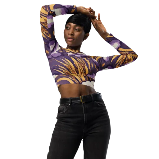 Harvest Moonlight on a Long Sleeve Crop Top