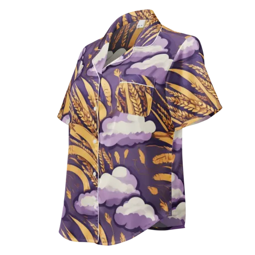 Harvest Moonlight on a Women's Short Sleeve Pajama Top