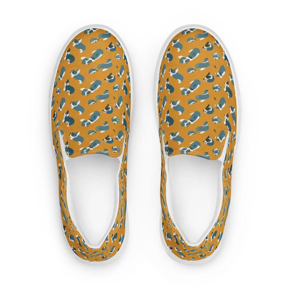 Mustard Prowl on Men's Slip-On Canvas Shoes — Front
